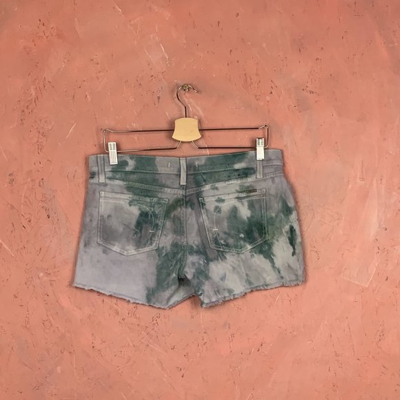 Fidelity Low Rise Grey Denim Shorts/Tie Dye Denim Shirts/Grey Green Tie Dye - Picture 2 of 6